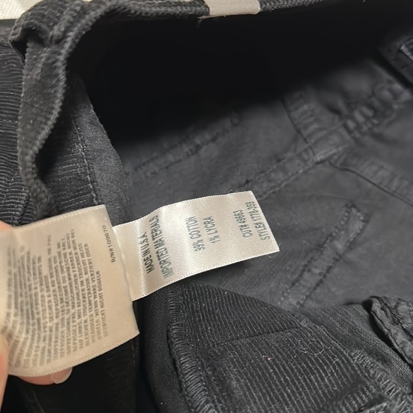 Citizens of humanity Harlow Black ankle corduroy mid rise slim - Picture 7 of 12